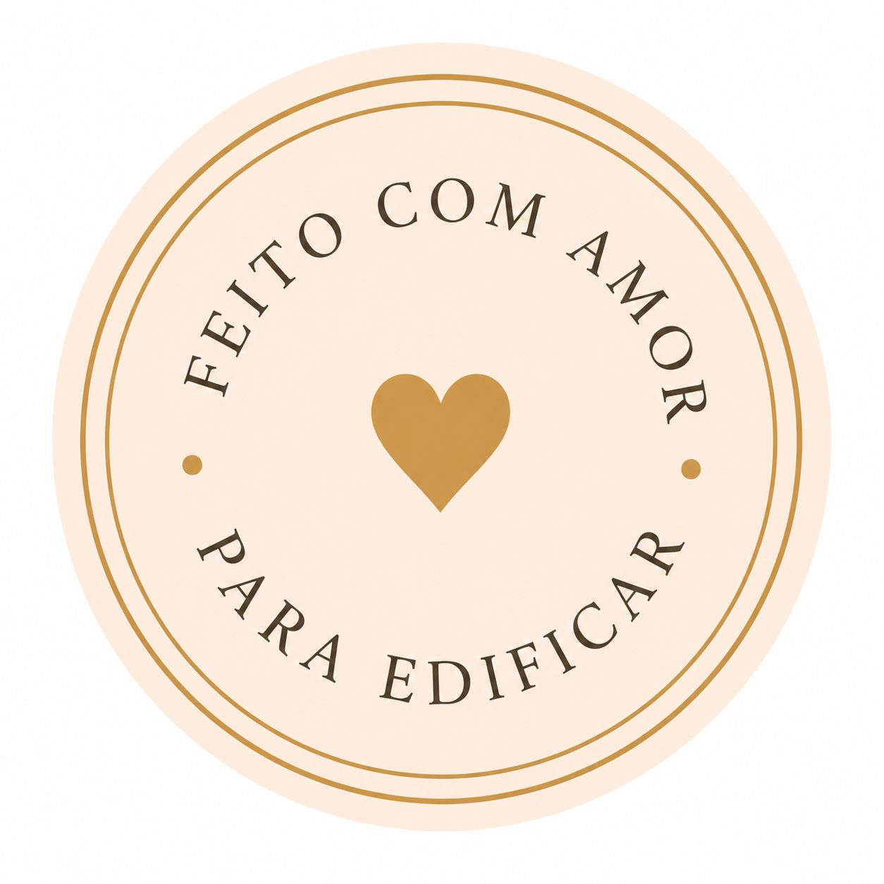 Selo Feito com amor para edificar